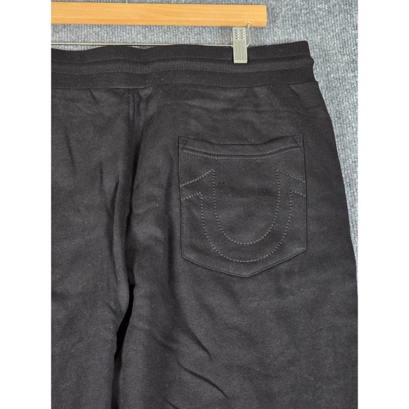 True Religion Mens Black 3D HS Jogger Sweatpants Size L Style 107175 - Picture 7 of 10
